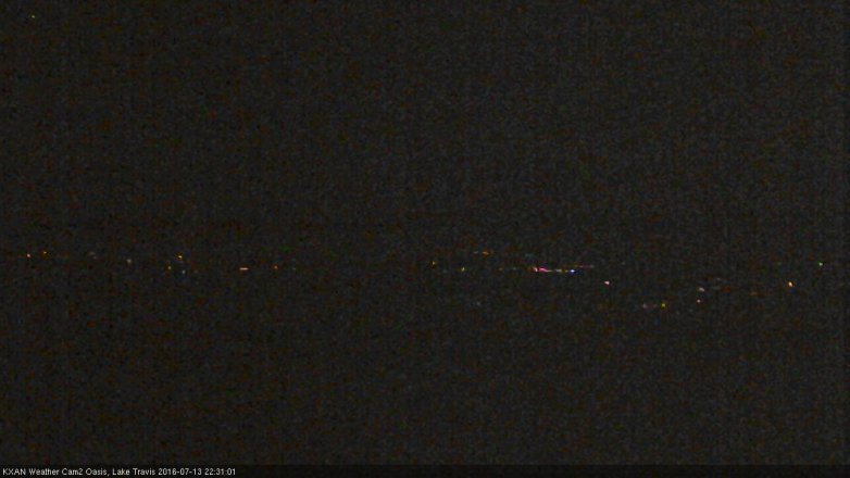 Lake Travis webcam, July 13, 2016 9:35 PM CT