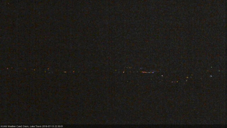 Lake Travis webcam, July 13, 2016 9:40 PM CT