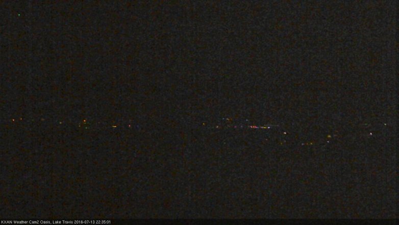 Lake Travis webcam, July 13, 2016 9:50 PM CT