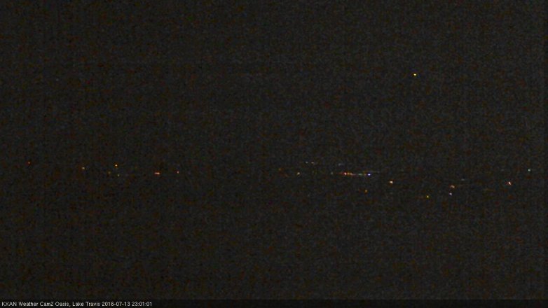 Lake Travis webcam, July 13, 2016 10:10 PM CT
