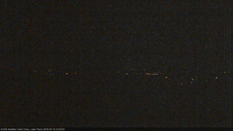 Lake Travis webcam, July 13, 2016 10:30 PM CT
