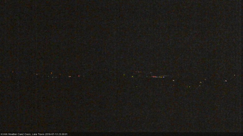 Lake Travis webcam, July 13, 2016 11:00 PM CT