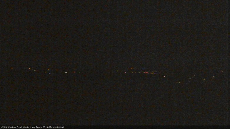 Lake Travis webcam, July 13, 2016 11:15 PM CT