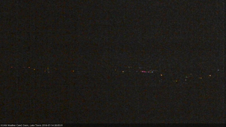 Lake Travis webcam, July 13, 2016 11:35 PM CT