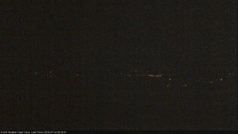 Lake Travis webcam, July 13, 2016 11:40 PM CT