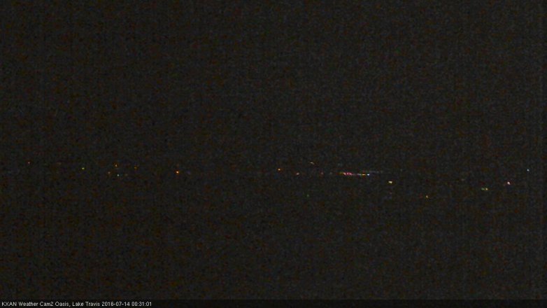 Lake Travis webcam, July 13, 2016 11:45 PM CT