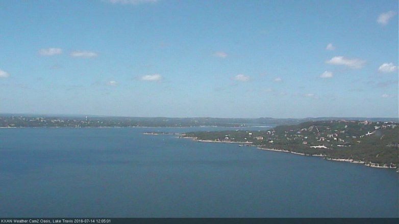 Lake Travis webcam, July 14, 2016 11:35 AM CT