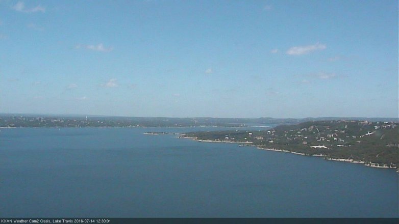 Lake Travis webcam, July 14, 2016 11:40 AM CT