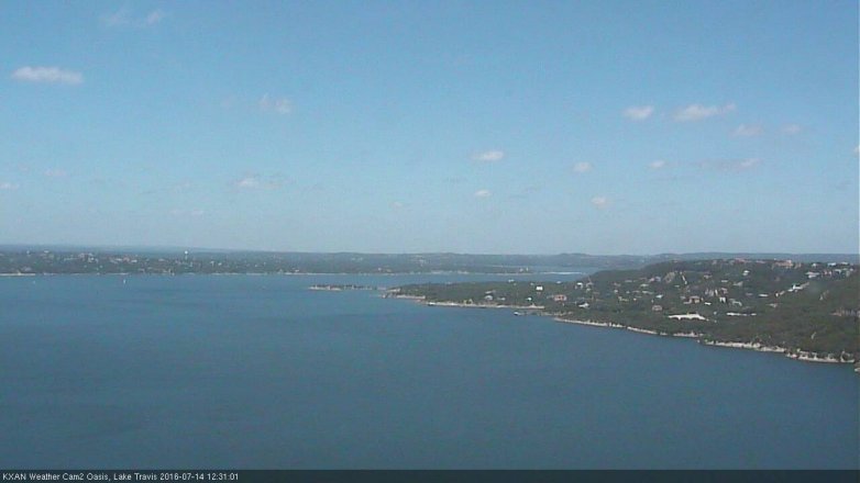 Lake Travis webcam, July 14, 2016 11:50 AM CT