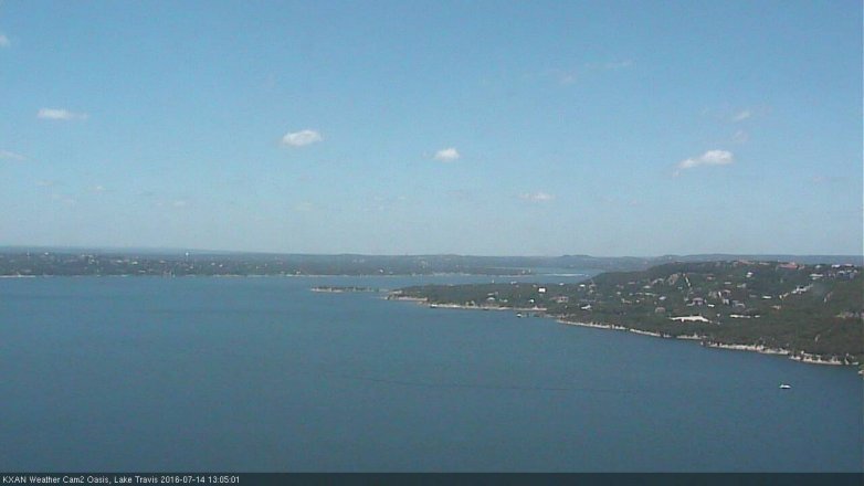 Lake Travis webcam, July 14, 2016 12:10 PM CT