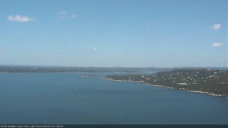 Lake Travis webcam, July 14, 2016 12:25 PM CT
