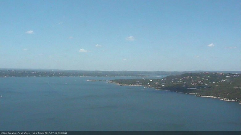 Lake Travis webcam, July 14, 2016 12:40 PM CT