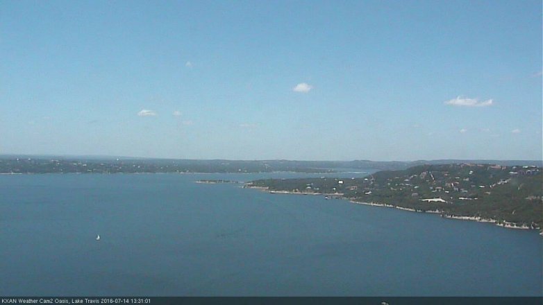 Lake Travis webcam, July 14, 2016 12:45 PM CT