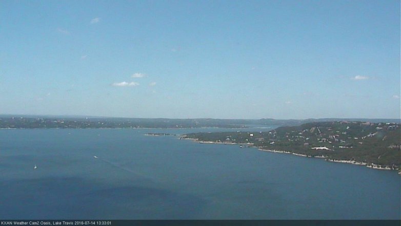 Lake Travis webcam, July 14, 2016 1:00 PM CT