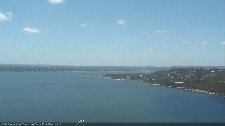 Lake Travis webcam, July 14, 2016 1:20 PM CT