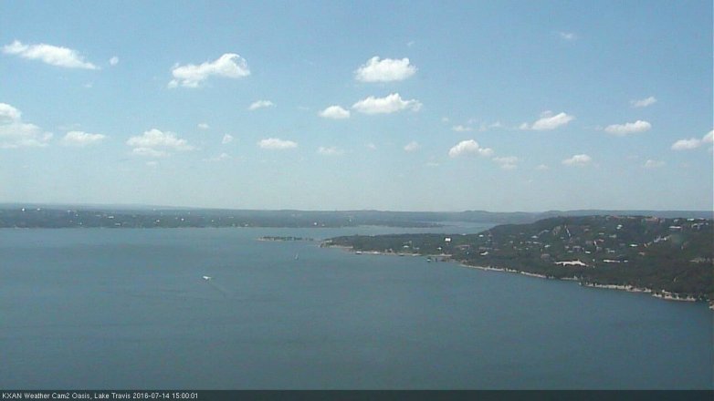 Lake Travis webcam, July 14, 2016 2:05 PM CT
