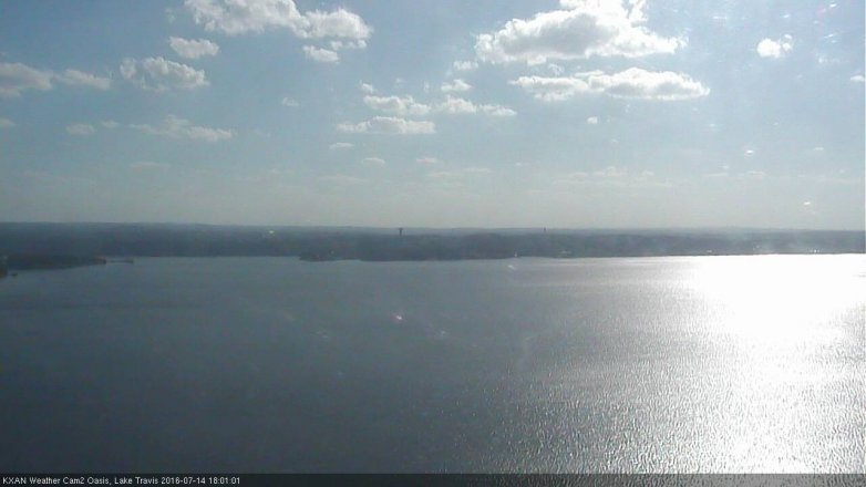 Lake Travis webcam, July 14, 2016 5:30 PM CT