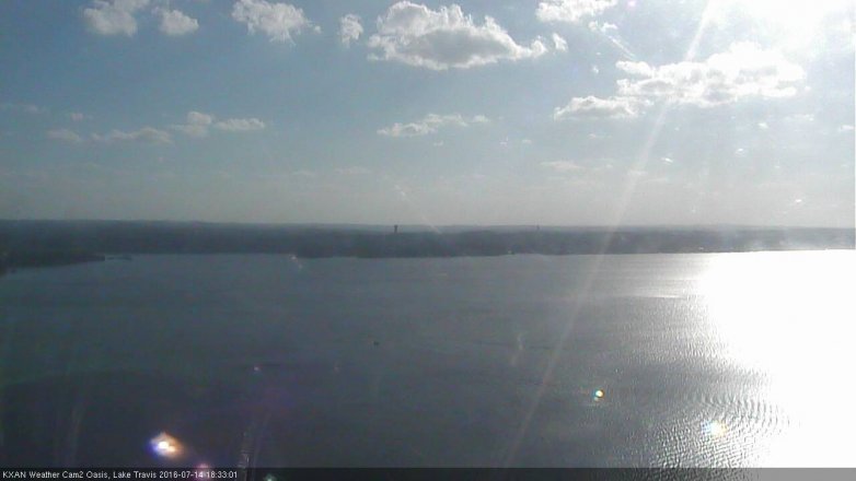 Lake Travis webcam, July 14, 2016 5:45 PM CT