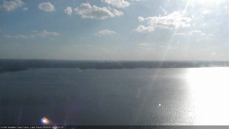 Lake Travis webcam, July 14, 2016 6:00 PM CT