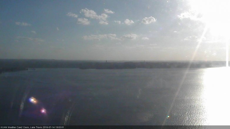 Lake Travis webcam, July 14, 2016 6:10 PM CT