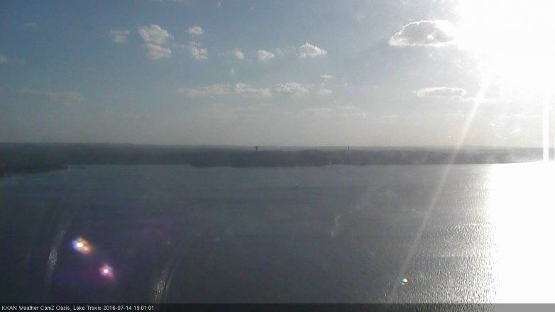 Lake Travis webcam, July 14, 2016 6:20 PM CT
