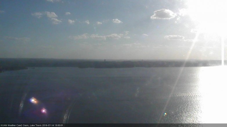 Lake Travis webcam, July 14, 2016 6:30 PM CT