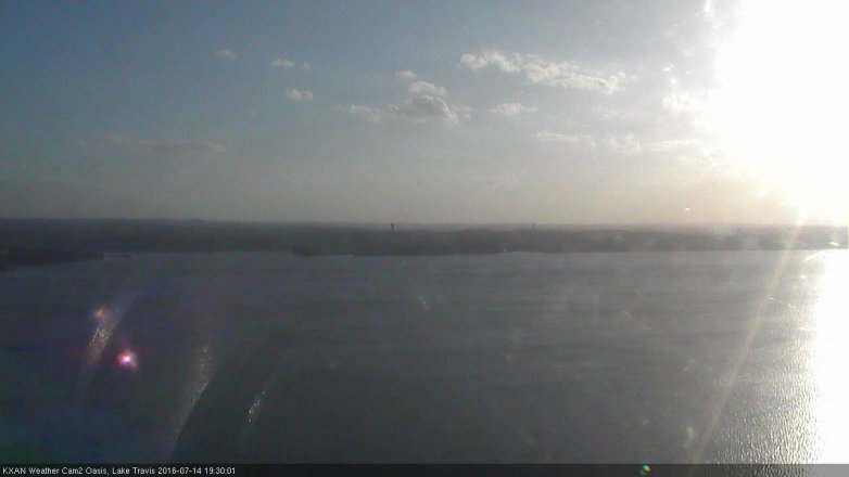 Lake Travis webcam, July 14, 2016 6:35 PM CT