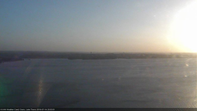 Lake Travis webcam, July 14, 2016 7:15 PM CT