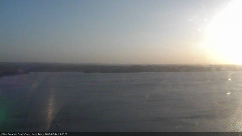 Lake Travis webcam, July 14, 2016 7:20 PM CT