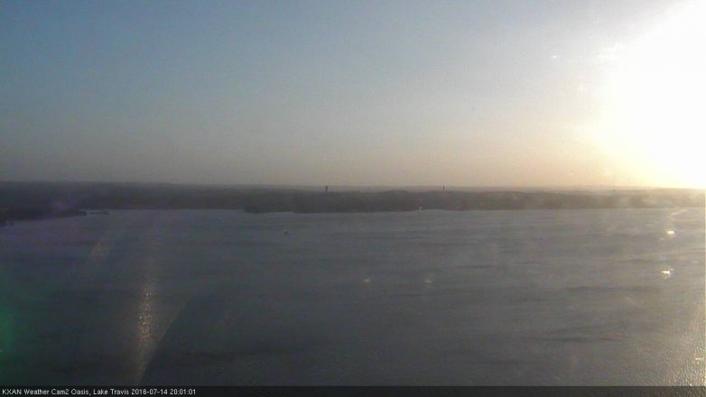 Lake Travis webcam, July 14, 2016 7:30 PM CT
