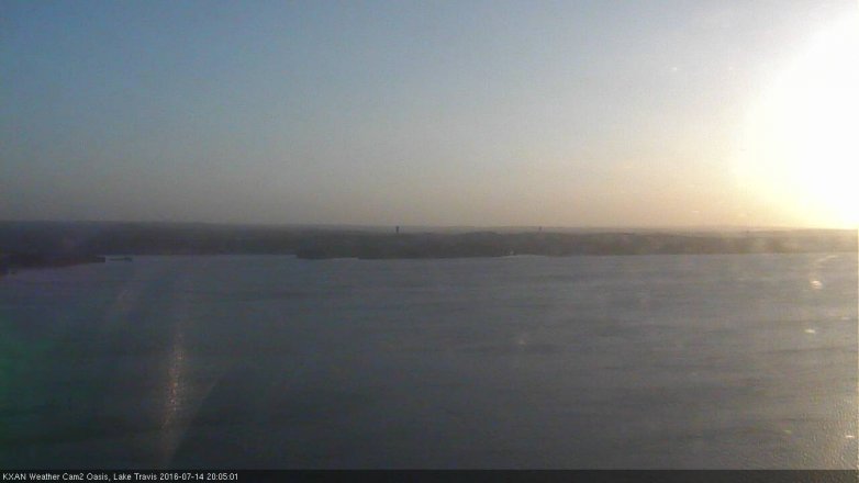 Lake Travis webcam, July 14, 2016 7:35 PM CT