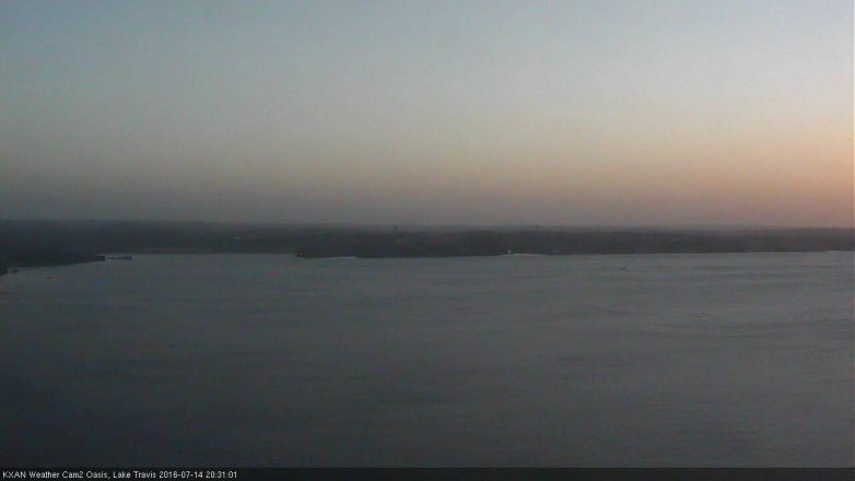 Lake Travis webcam, July 14, 2016 7:55 PM CT