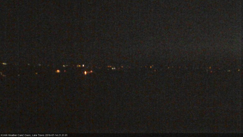 Lake Travis webcam, July 14, 2016 8:40 PM CT