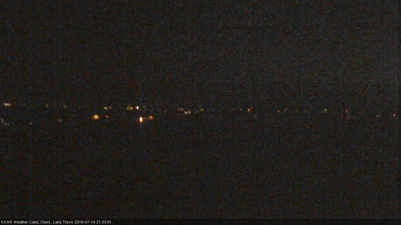 Lake Travis webcam, July 14, 2016 9:00 PM CT