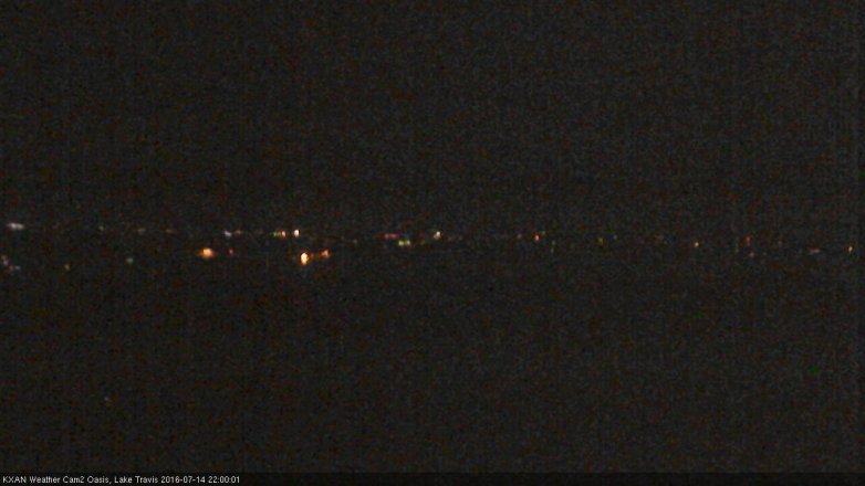 Lake Travis webcam, July 14, 2016 9:05 PM CT