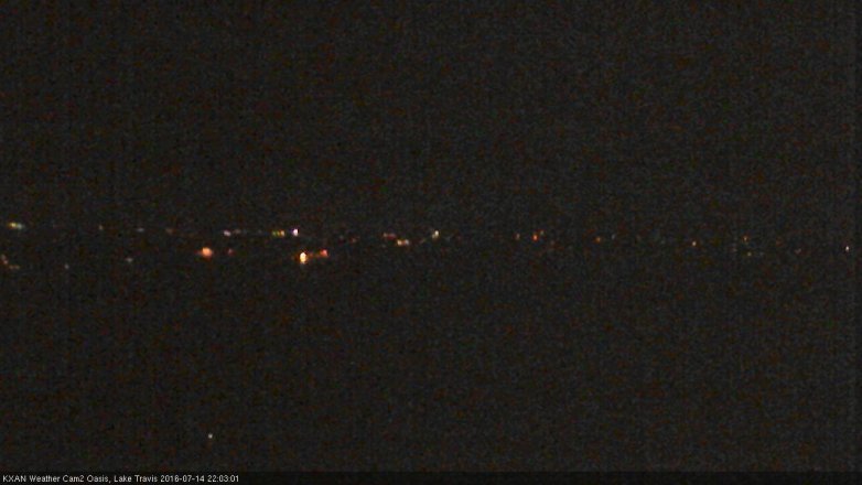 Lake Travis webcam, July 14, 2016 9:10 PM CT