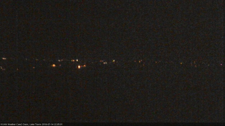 Lake Travis webcam, July 14, 2016 9:20 PM CT