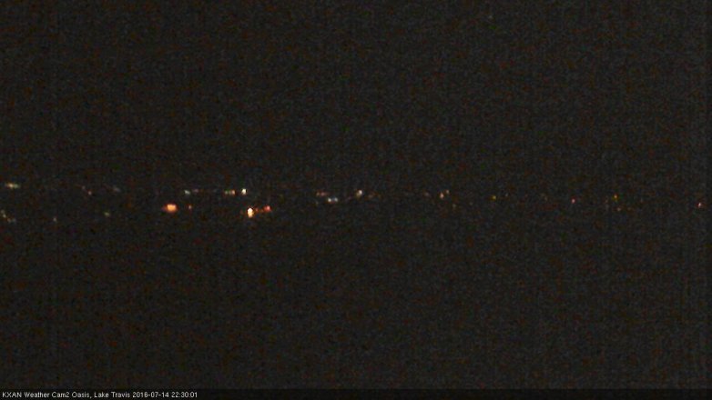 Lake Travis webcam, July 14, 2016 9:35 PM CT