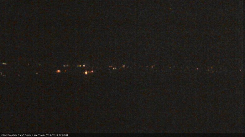 Lake Travis webcam, July 14, 2016 9:50 PM CT