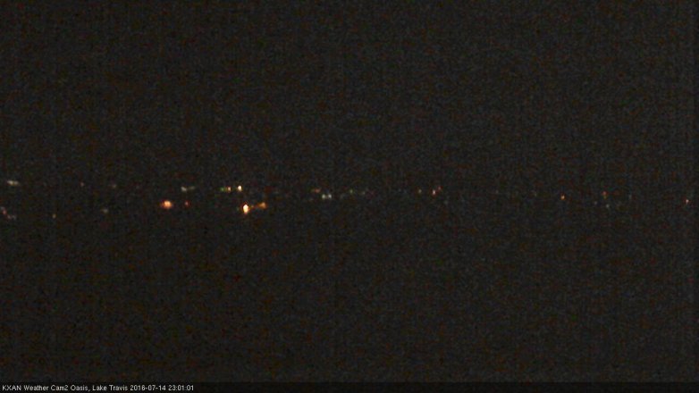 Lake Travis webcam, July 14, 2016 10:15 PM CT