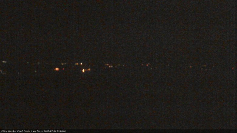 Lake Travis webcam, July 14, 2016 10:30 PM CT