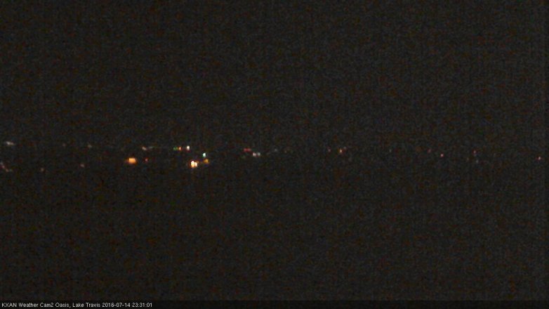 Lake Travis webcam, July 14, 2016 10:45 PM CT