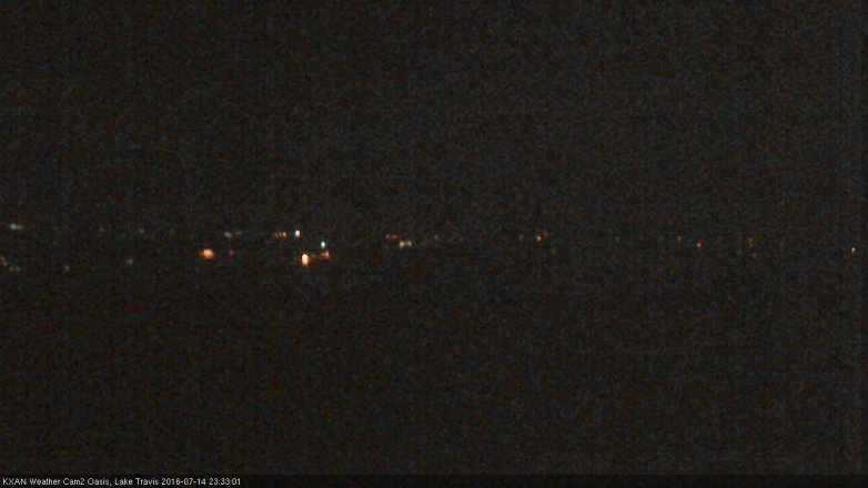 Lake Travis webcam, July 14, 2016 11:05 PM CT