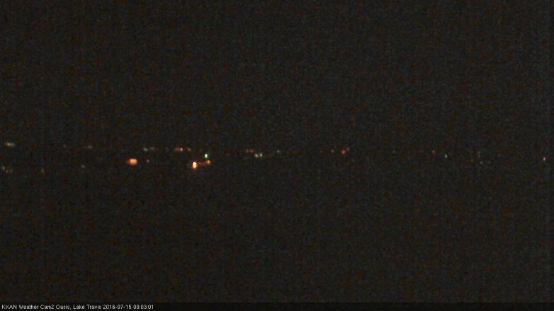 Lake Travis webcam, July 14, 2016 11:10 PM CT