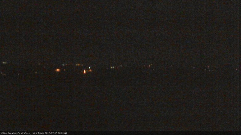 Lake Travis webcam, July 14, 2016 11:45 PM CT