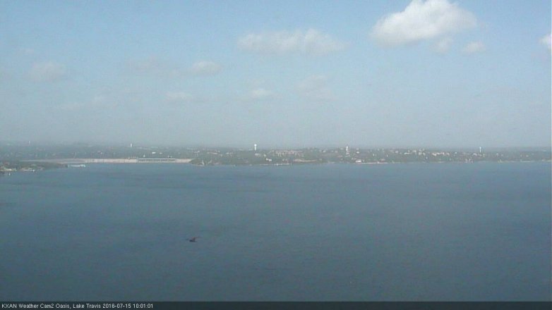Lake Travis webcam, July 15, 2016 9:05 AM CT