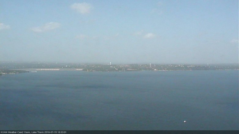 Lake Travis webcam, July 15, 2016 9:40 AM CT