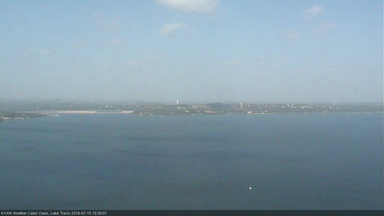 Lake Travis webcam, July 15, 2016 9:45 AM CT