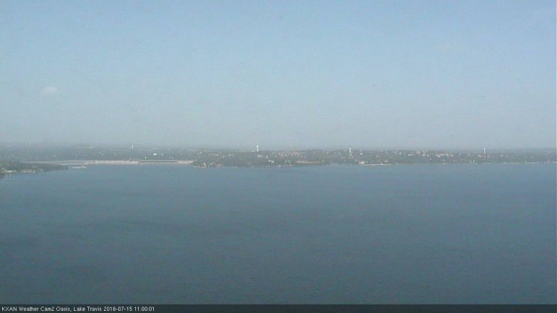 Lake Travis webcam, July 15, 2016 10:05 AM CT