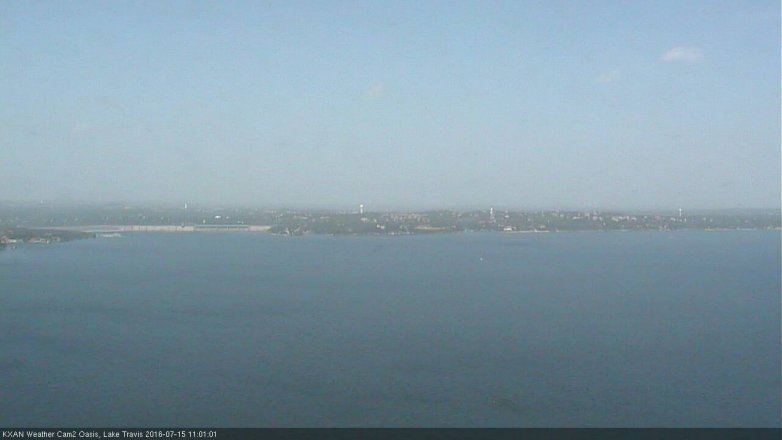 Lake Travis webcam, July 15, 2016 10:10 AM CT